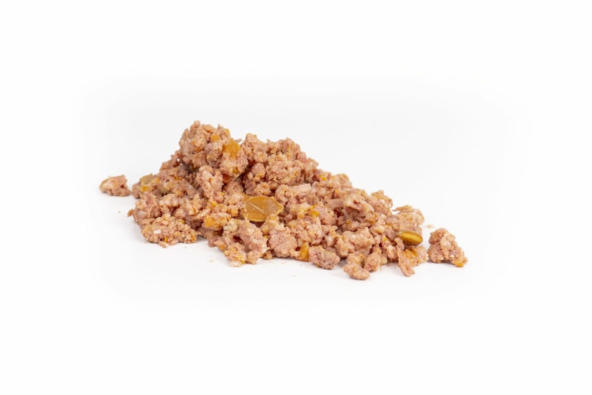 Geflügel mit Haferflocken und Kürbis